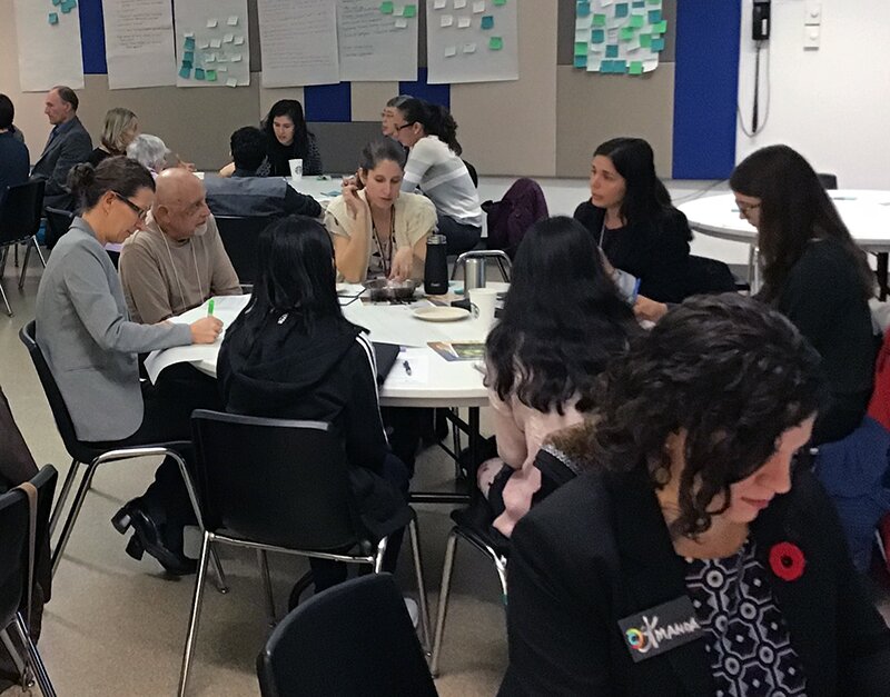 Community members coming together to discuss Climate Change.